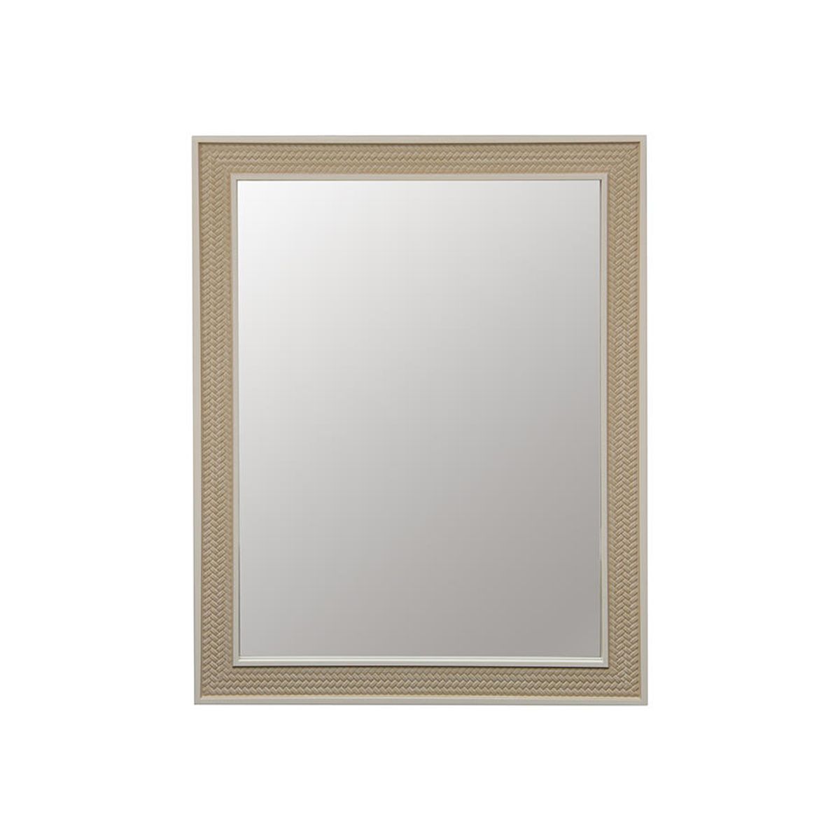 VGO - Espejo Marco Tipo Tejido 30X120 Cm Madera Vgo