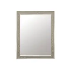 VGO - Espejo Marco Tipo Tejido 60X80 Cm Gris