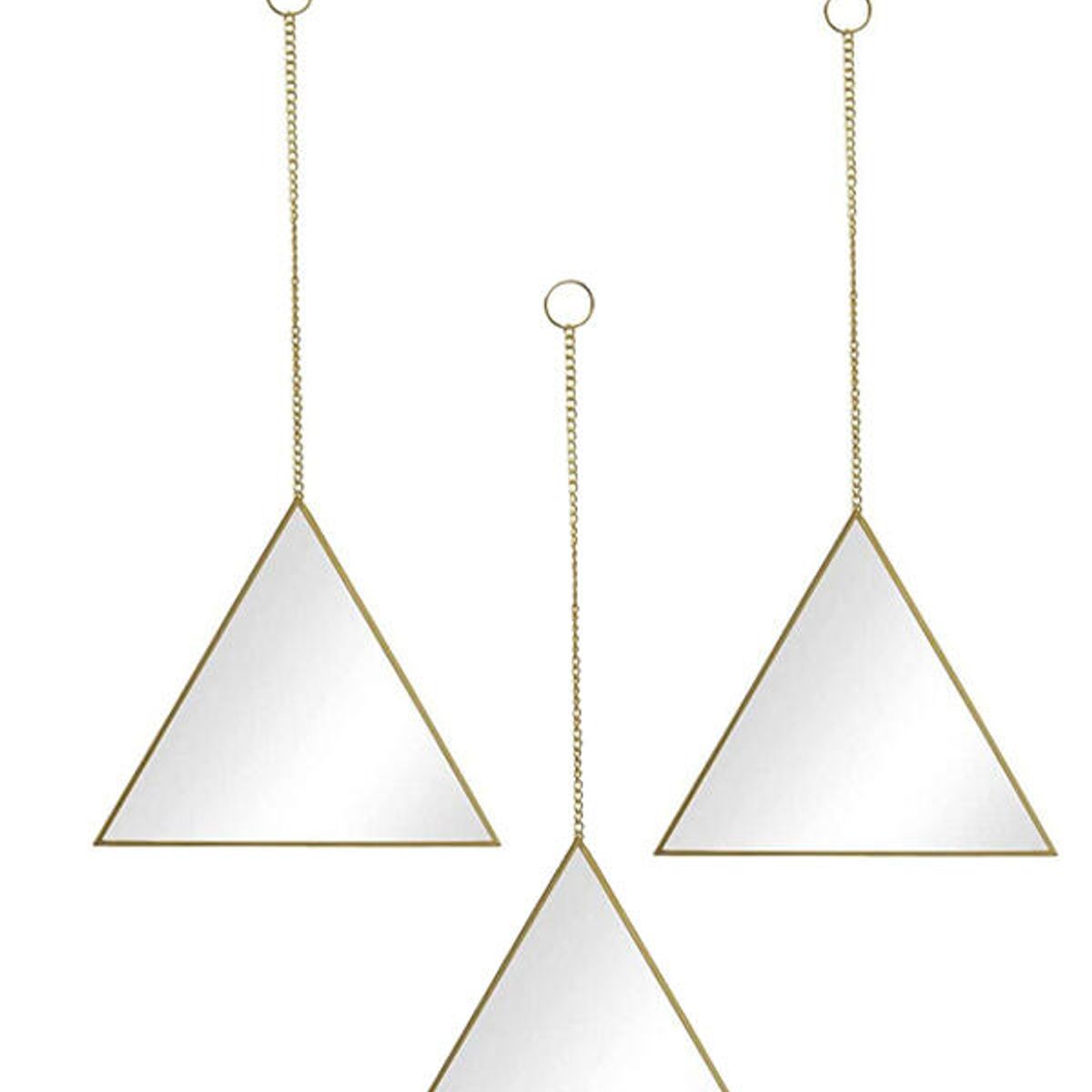 VGO - Set de 3 espejos dorados triangulo Vgo