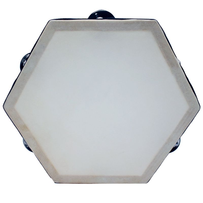 HENDRIX - Pandero Hexagonal 8 Pulgadas Madera - SC