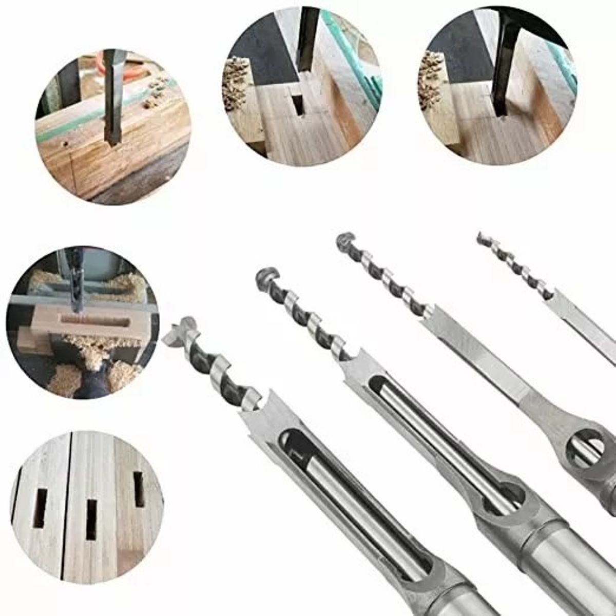 MUNDO MAGIA - Broca Para Agujeros Cuadrado 4 Pcs