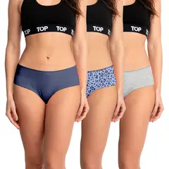 TOP - Calzón Pantaletas Algodón Pack 3 C9