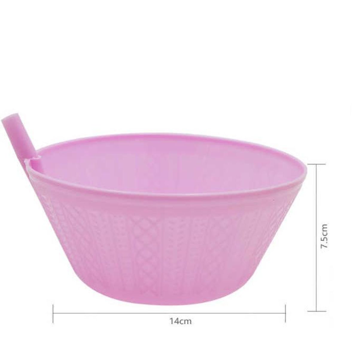 GENERICO - Pocillo Plastico Cuencos De Cereales Con Pajitas Para Niños