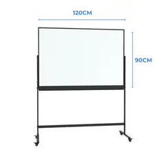 IGPRO - Pizarra Glass Pro Vidrio Transparente Móvil Doble Cara Negro De 90x120cm