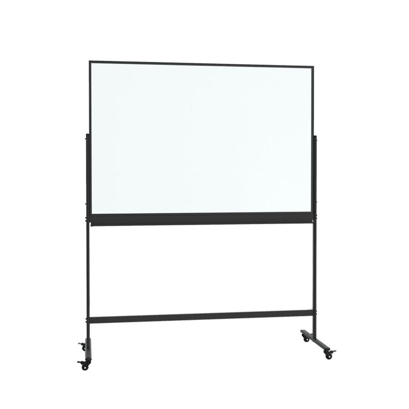 IGPRO - Pizarra Glass Pro Vidrio Transparente Móvil Doble Cara Negro De 90x150cm