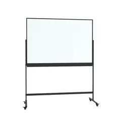 IGPRO - Pizarra Glass Pro Vidrio Transparente Móvil Doble Cara Negro De 90x150cm