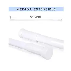 GENERICO - BARRA EXTENSIBLE 70 -120CM BARRA CORTINA TUBO CORTINA BAÑO