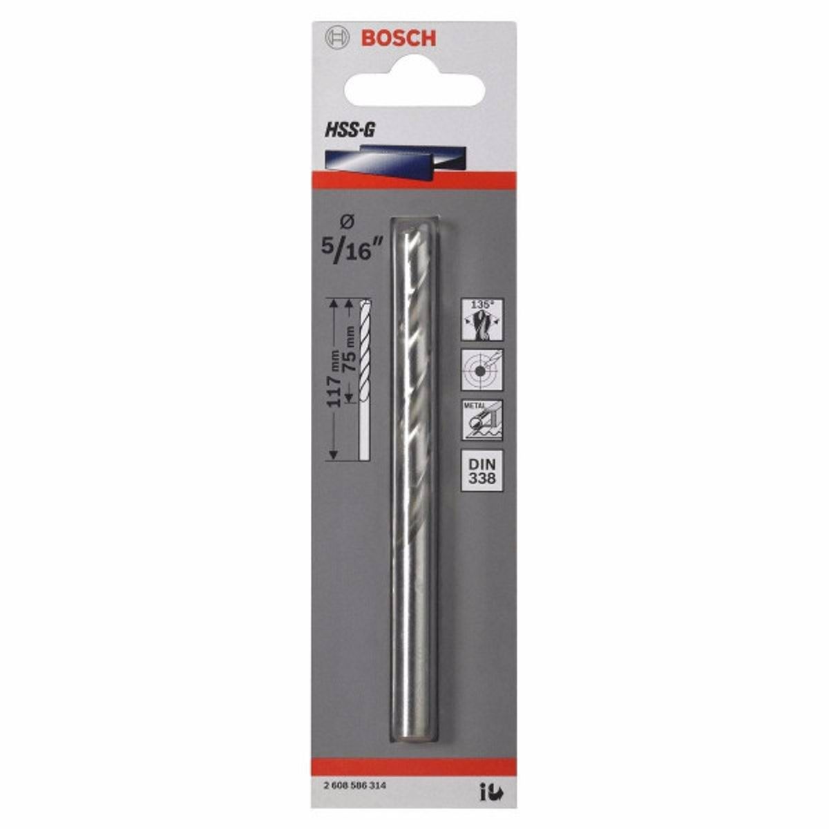 BOSCH - 10 UNIDADES BROCA PARA METAL BOSCH HSS-G 3,2X75MM