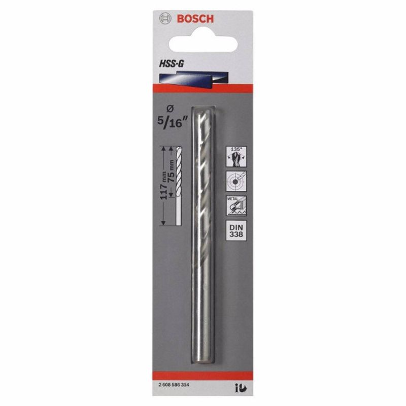 BOSCH - 10 UNIDADES BROCA PARA METAL BOSCH HSS-G 3,2X75MM