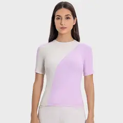 GSON - Camiseta deportivo femenino de yoga Azul