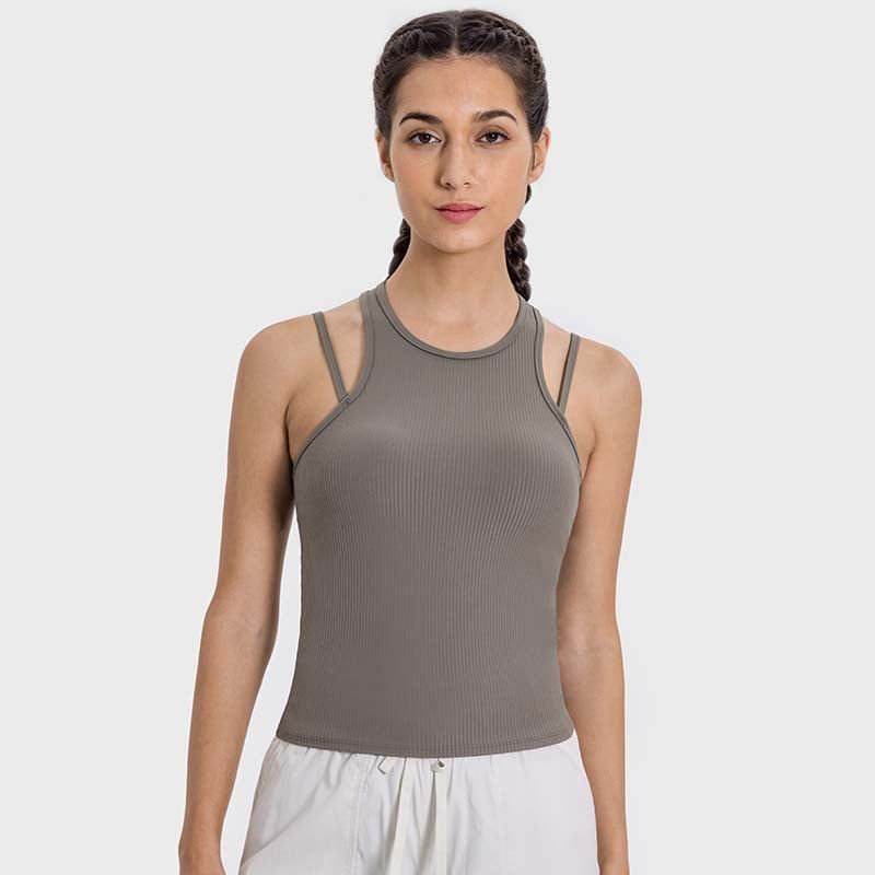 GSON - Chaleco deportivo femenino de yoga Negro