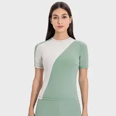 GSON - Camiseta deportivo femenino de yoga Azul