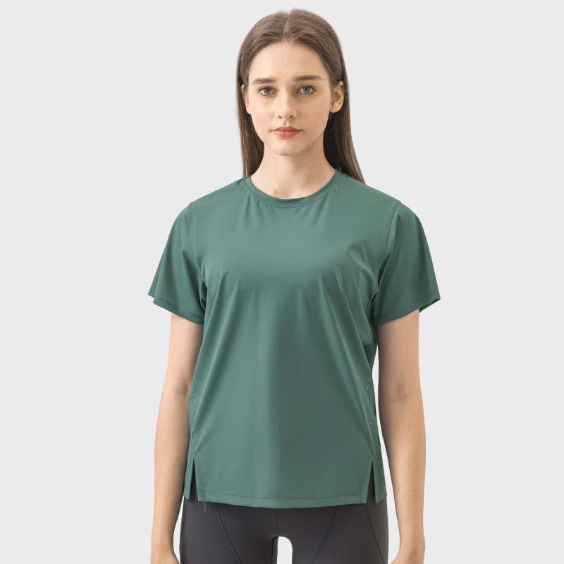 GSON - Camiseta deportivo femenino de yoga Negro