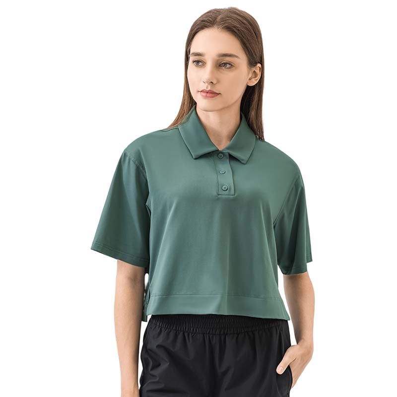 GSON - Camiseta deportivo femenino de yoga Negro