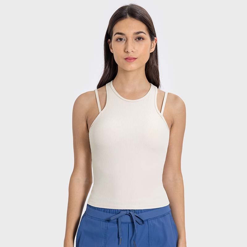 GSON - Chaleco deportivo femenino de yoga Negro
