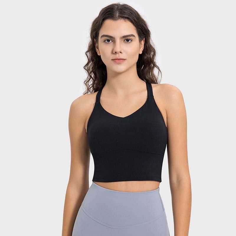 GSON - Chaleco deportivo femenino de yoga Negro