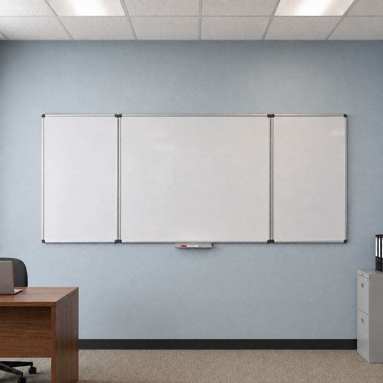 Pizarra Plegable De Pared Blanca 300x100cm