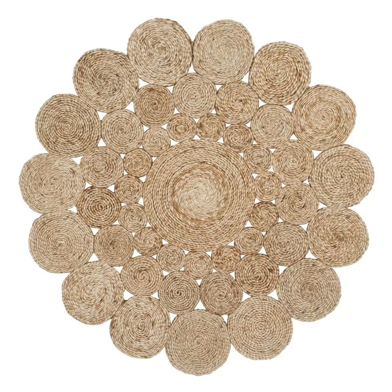 GENERICO - Alfombra Circular Bordes Redondos 120cm Taller Sin Fronteras