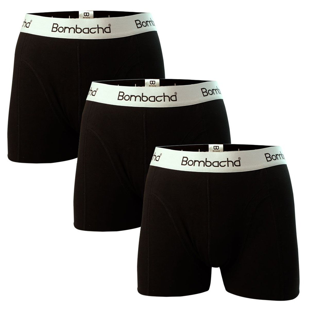 BOMBACHA - 3 pack Bóxer clásico negro algodón.-