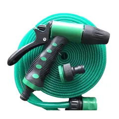 IMPORTCLICK - Manguera Flexible 1/2 Pulgada Rollo 15 MTS Pistola Acoples Verde - Verde
