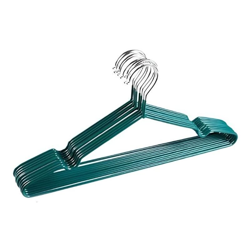 CRUSEC - Ganchos Colgador Ropa Metálicos 50 Unidades - Verde