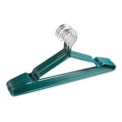 CRUSEC - Ganchos Colgador Ropa Metálicos 50 Unidades - Verde