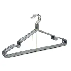 CRUSEC - Ganchos Colgador Ropa Metálicos 50 Unidades - Gris