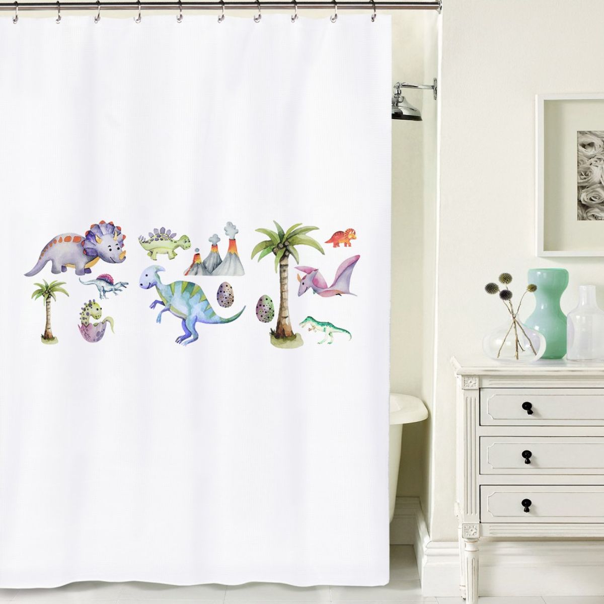 TUYO PRINT - Cortina de Baño Dinosaurios - Tuyo Print