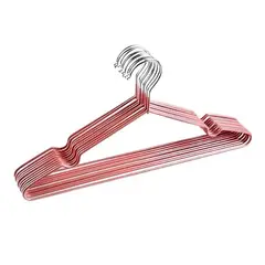 CRUSEC - Ganchos Colgador Ropa Metálicos 50 Unidades - Rosado