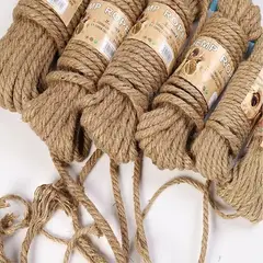 GENERICO - Cuerda Cáñamo Largo 20mts X Grosor 6mm Manualidades
