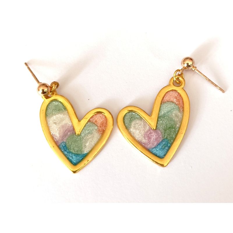 CATHALIFAUDJOYAS - Aros marmoleado CathalifaudJoyas