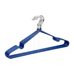 CRUSEC - Ganchos Colgador Ropa Metálicos 50 Unidades - Azul