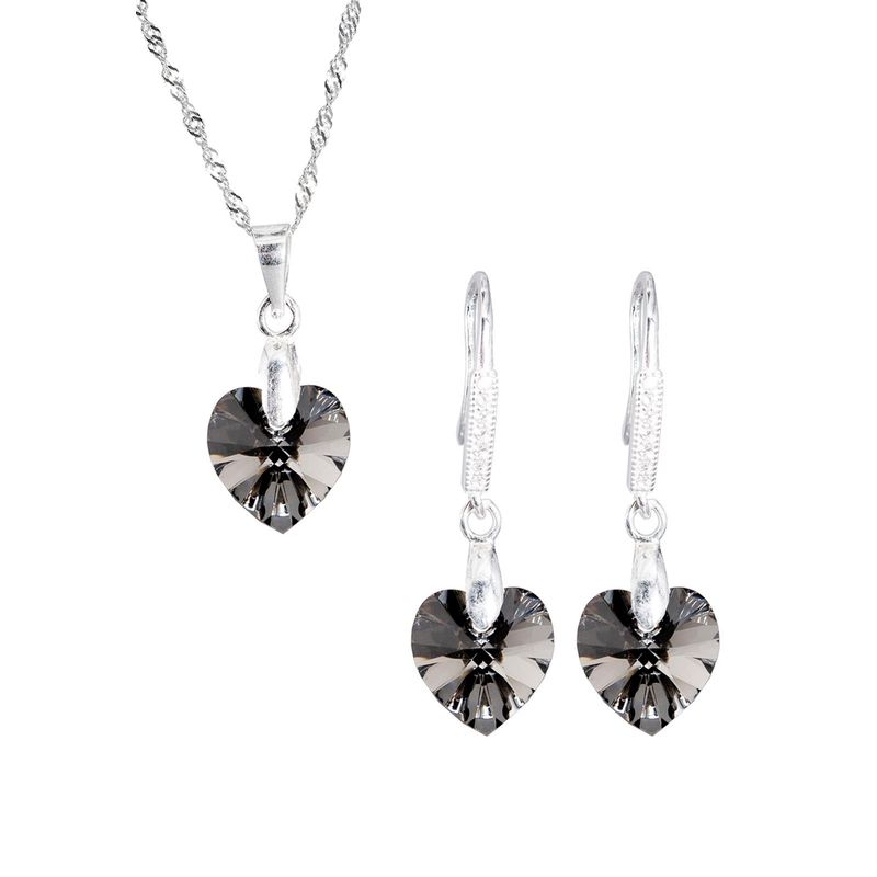 JOYAS MONTERO - Conjunto Romance Cristales Genuinos Silver Night
