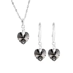 JOYAS MONTERO - Conjunto Romance Cristales Genuinos Silver Night
