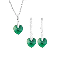 JOYAS MONTERO - Conjunto Romance Cristales Genuinos Emerald Shimmer