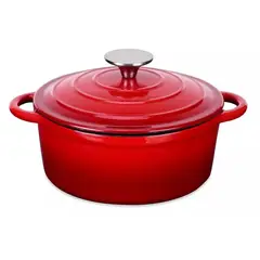 GENERICO - Olla Hierro Redonda Roja 315x25x12 Cm