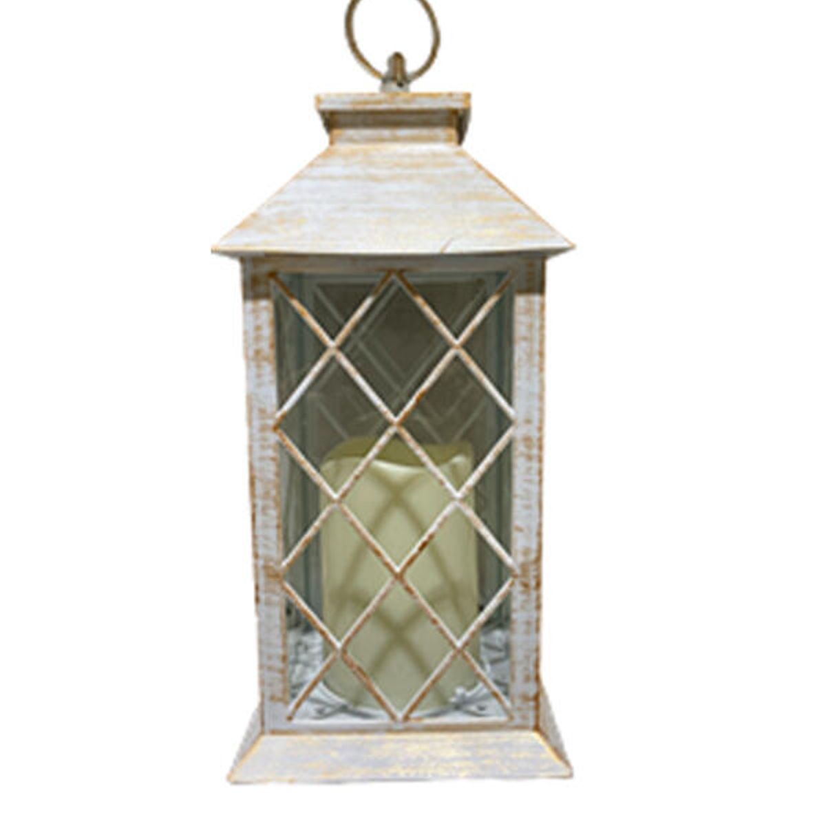 VGO - Fanal con vela led blanco14x31 cm Vgo