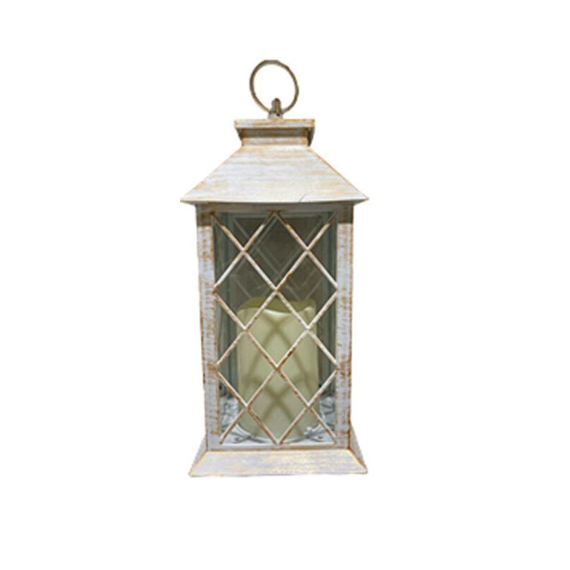 VGO - Fanal con vela led blanco14x31 cm Vgo