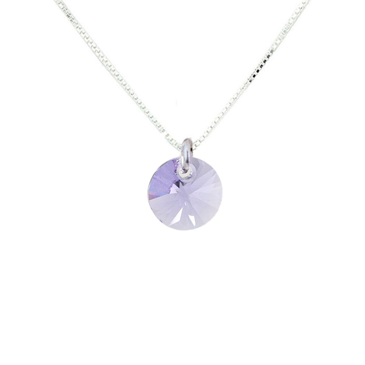 JOYAS MONTERO - Collar Punto De Luz Plata 925 creado con cristales de Swarovski® Violet