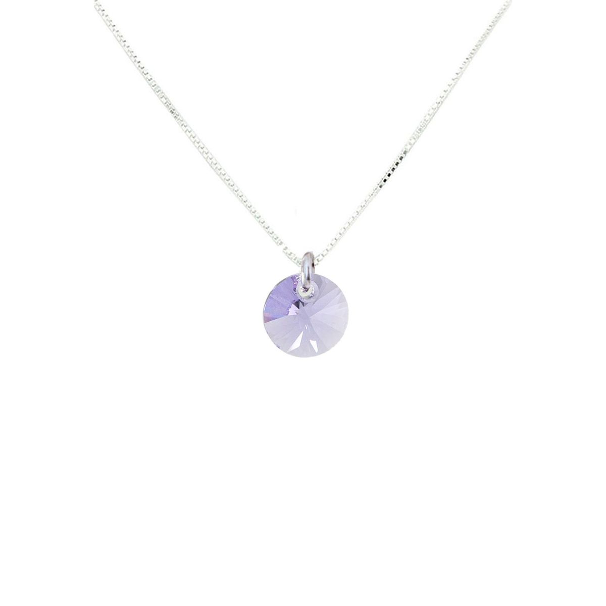 JOYAS MONTERO - Collar Punto De Luz Plata 925 creado con cristales de Swarovski® Violet