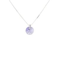 Collar Punto De Luz Plata 925 creado con cristales de Swarovski® Violet