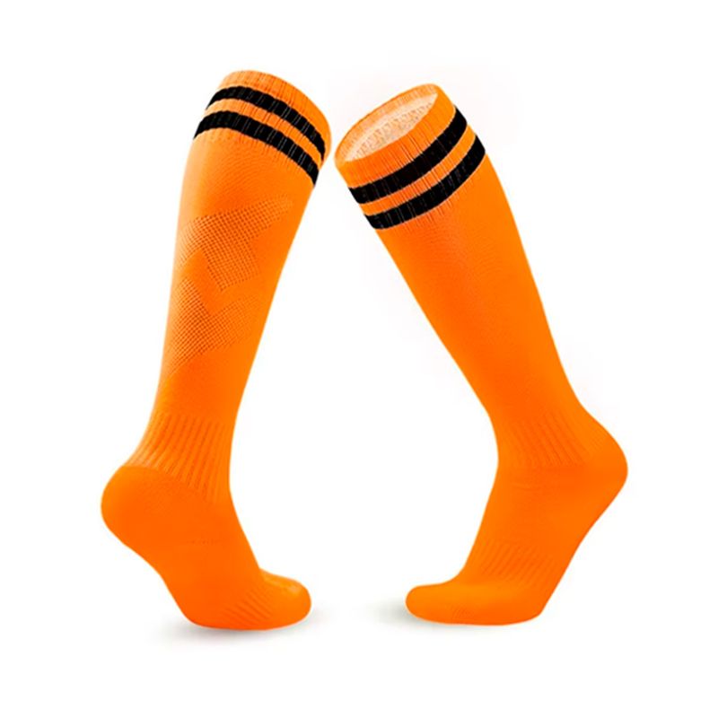 GENERICO - Calcetines Futbol Pack 10x Calidad A - Naranjo