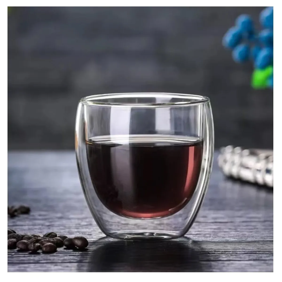 GENERICO - Juego 4 Tazas Café Vidrio Termico