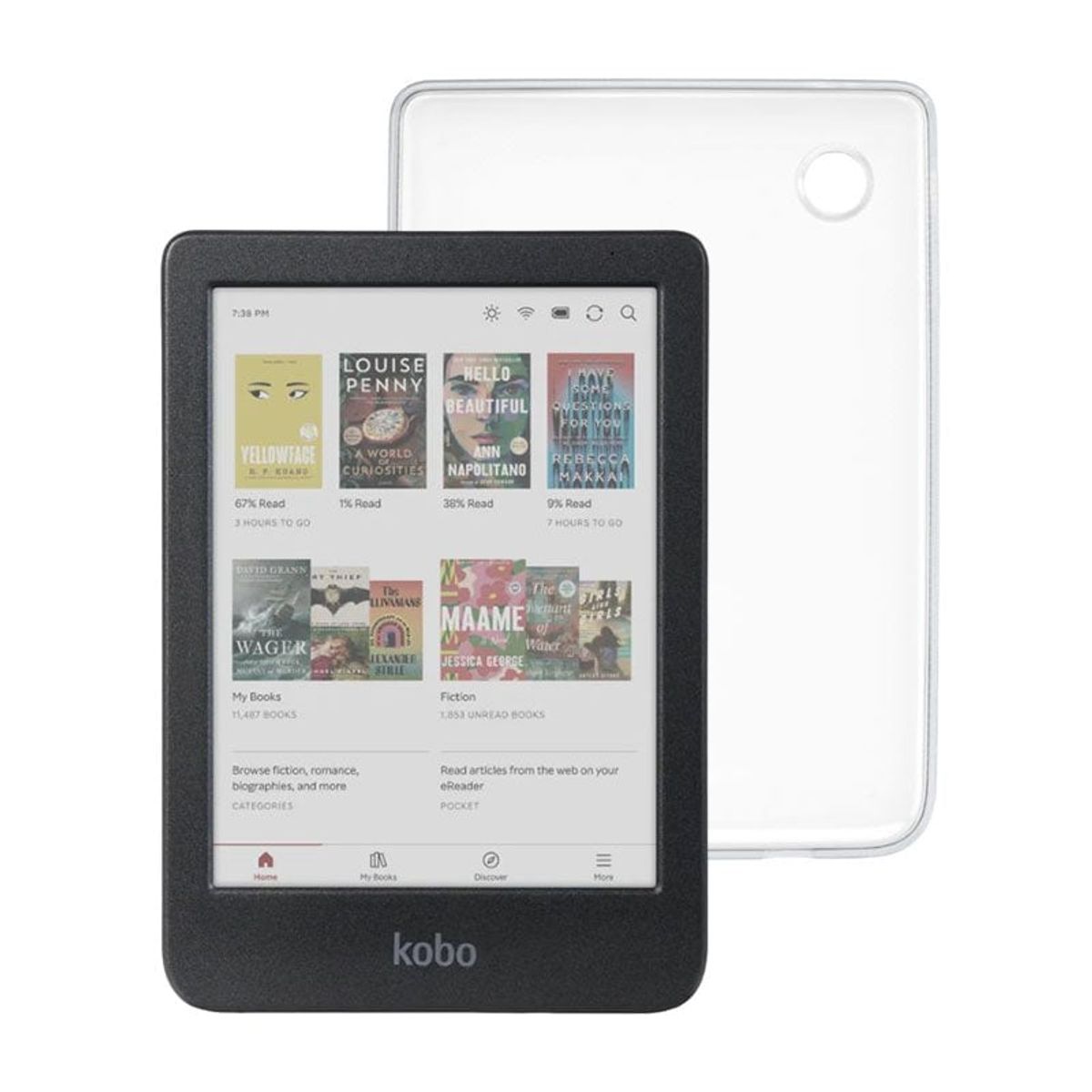 KOBO - Pack Kobo Clara Colour HD 6 Negro + Funda Transparente
