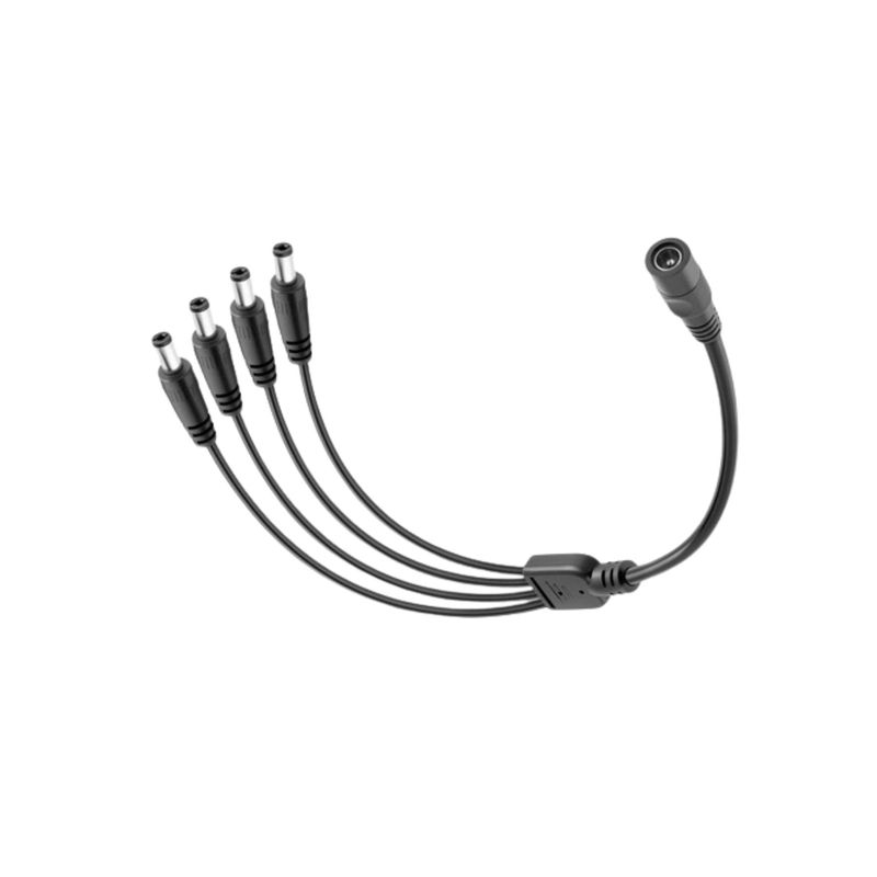 GENERICO - Cable Splitter Dc 55x25mm  1x4 Salidas cctv Para Cámaras