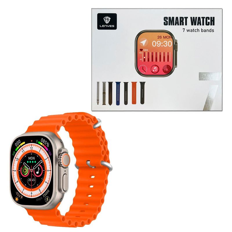 JOICO - Smart Watch Reloj Inteligente Lenyes LW227 7Band 45mm Orange