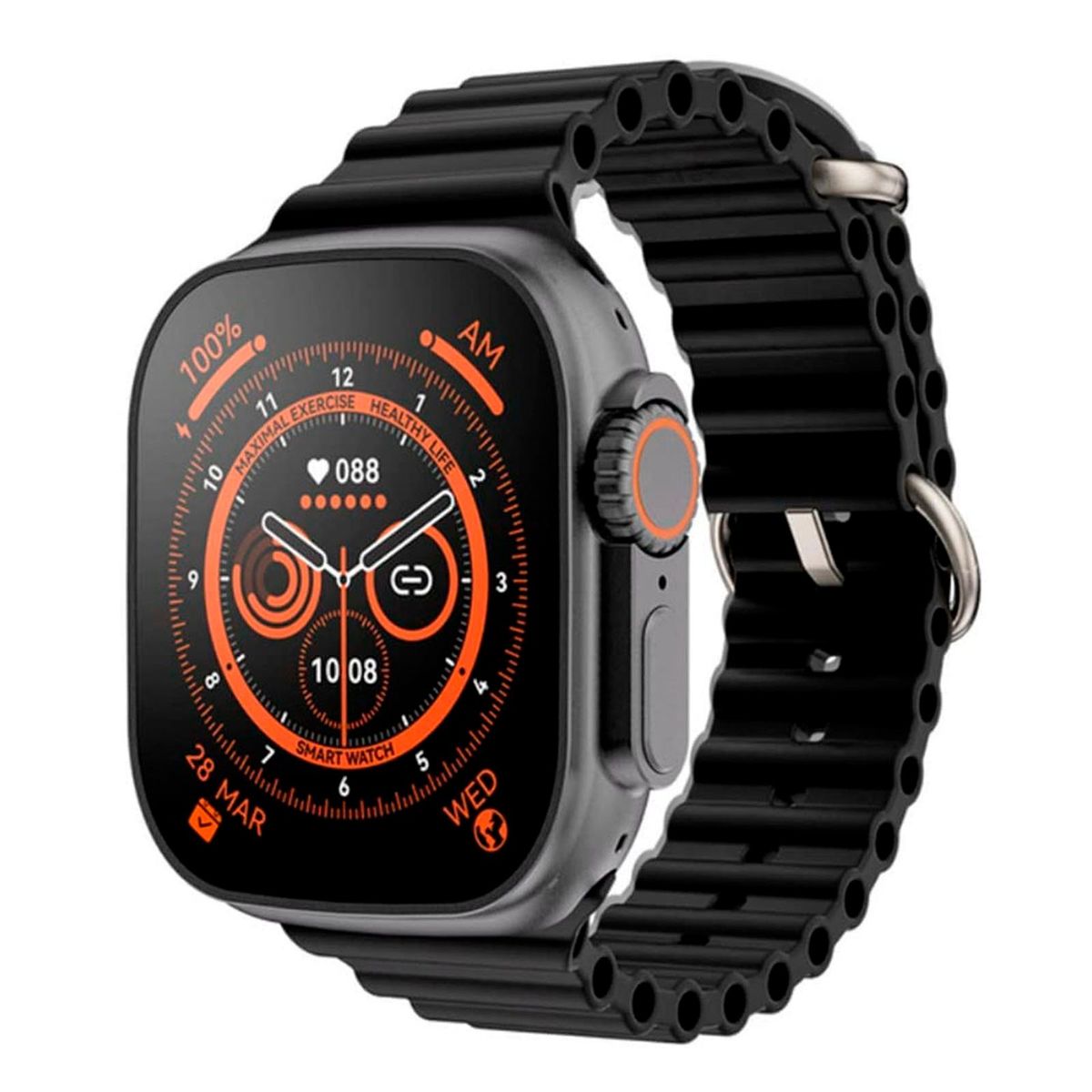 LENYES - Reloj Inteligente SmartWatch Bluetooth Deportivo 7 Correa BK