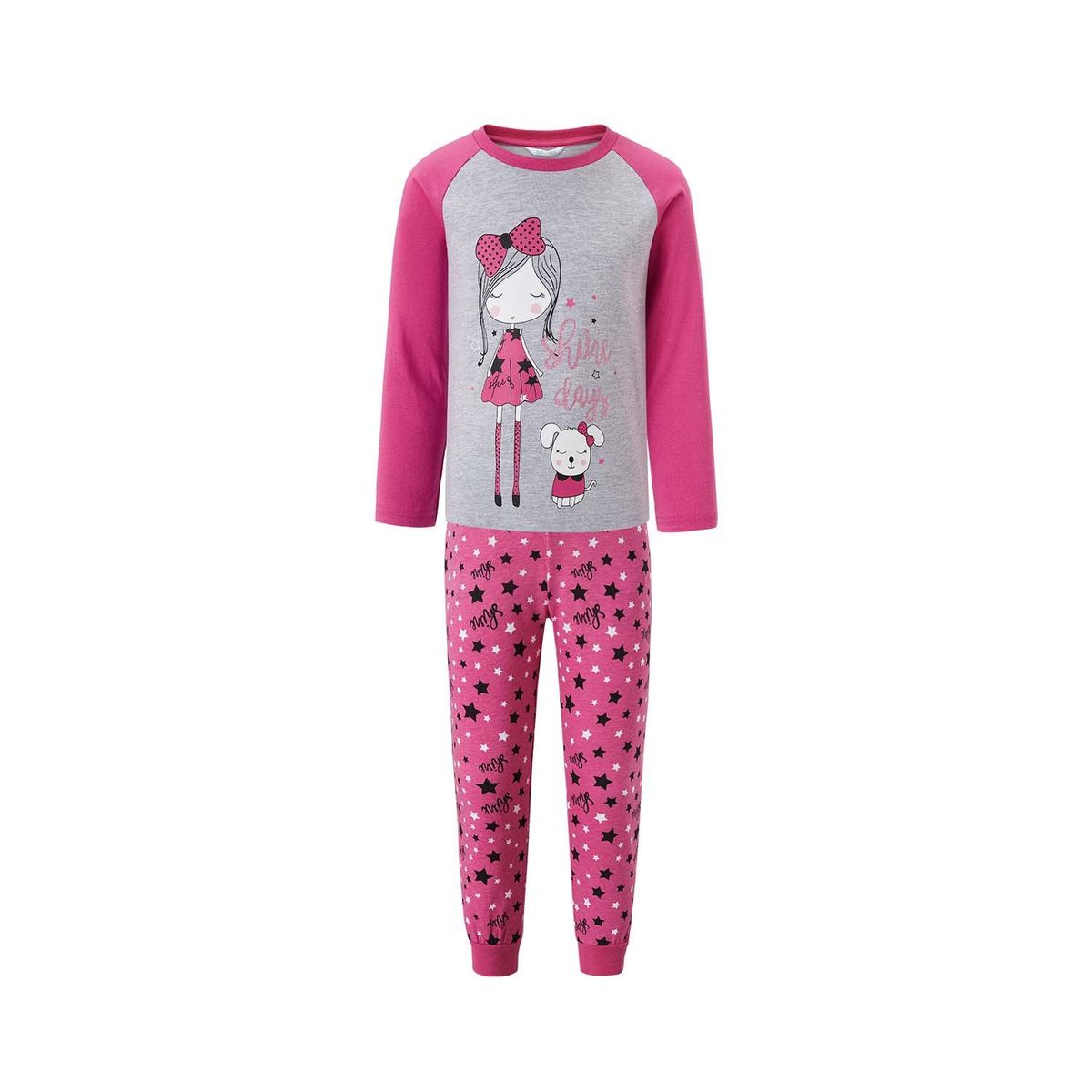 FASHION'S PARK - Pijama Niña Print Gris Melange Fashion's Park