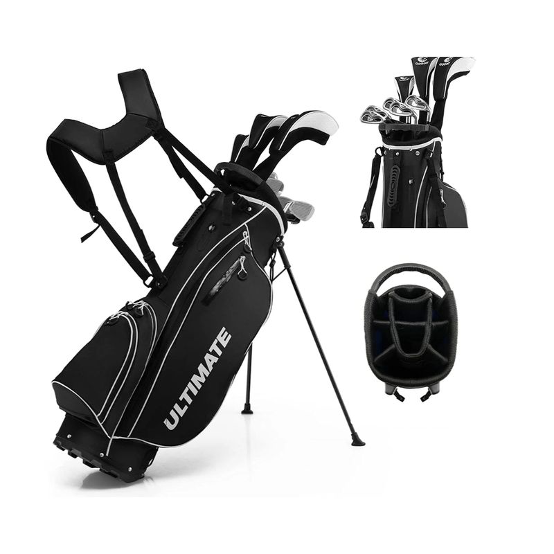 TANGKULA - Juego completo de palos de golf 10 piezas - Negro