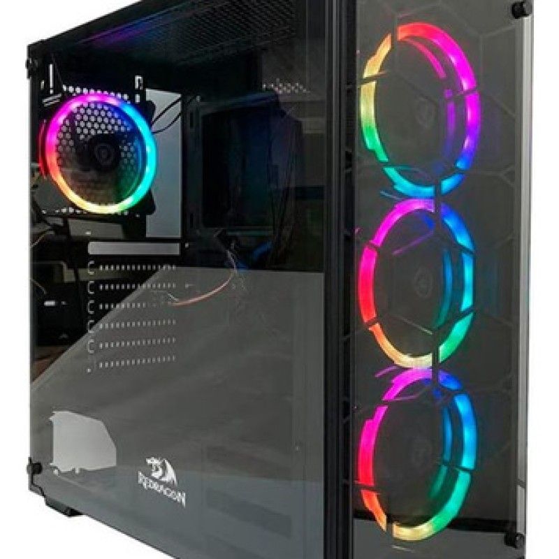 REDRAGON - Gabinete Pc Redragon Wheeljack Fan Black Gc-606b Rgb